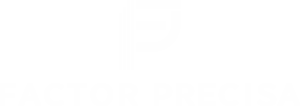 Logo da Empresa Factor Precisa de forma monocromática na cor branca
